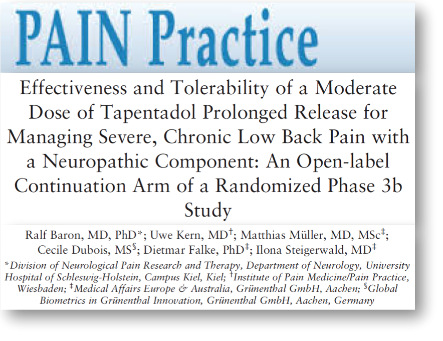 Tapentadol LR vs Tapentadol LR y Pregabalina en el dolor de espalda crónico con componente neuropático