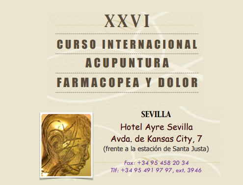 XXVI Curso Internacional Acupuntura Farmacopea y Dolor