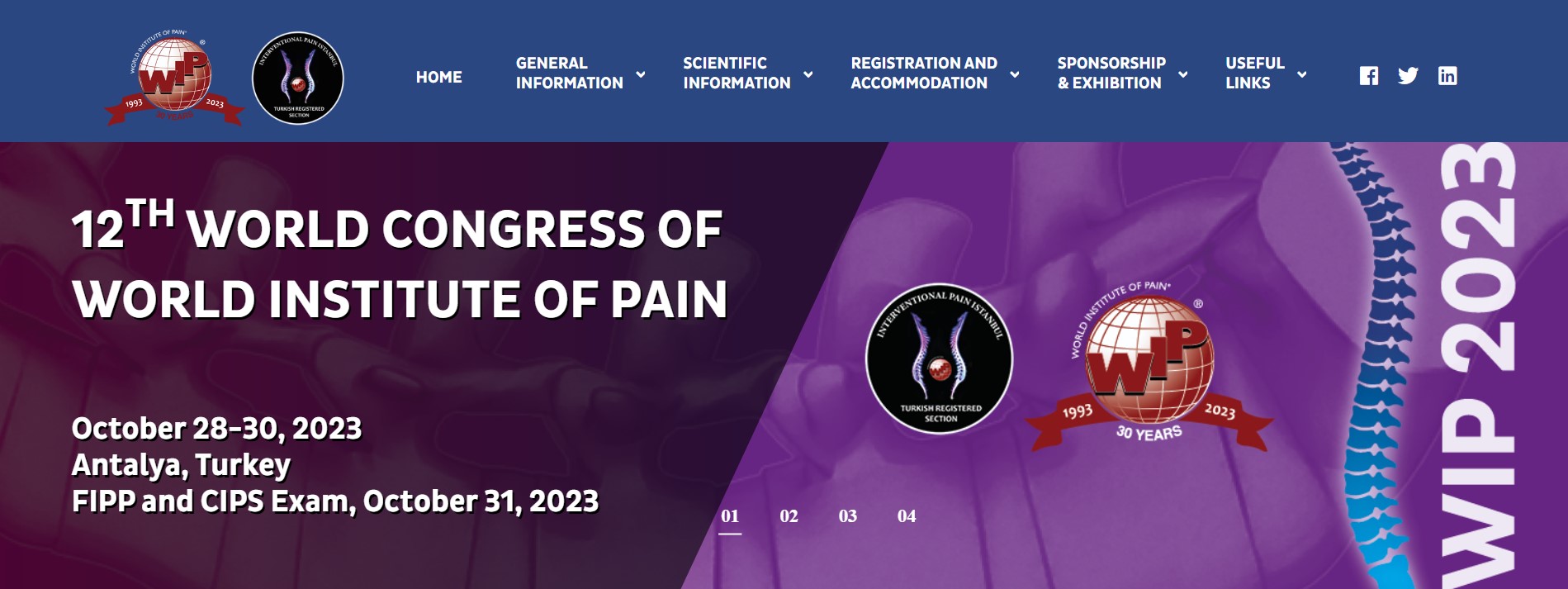 12TH World congress of the world institute of pain